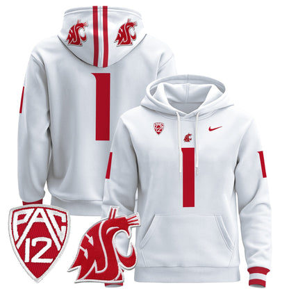 Men's Washington State Cougars 2024 Pullover Hoodie - All Stitched