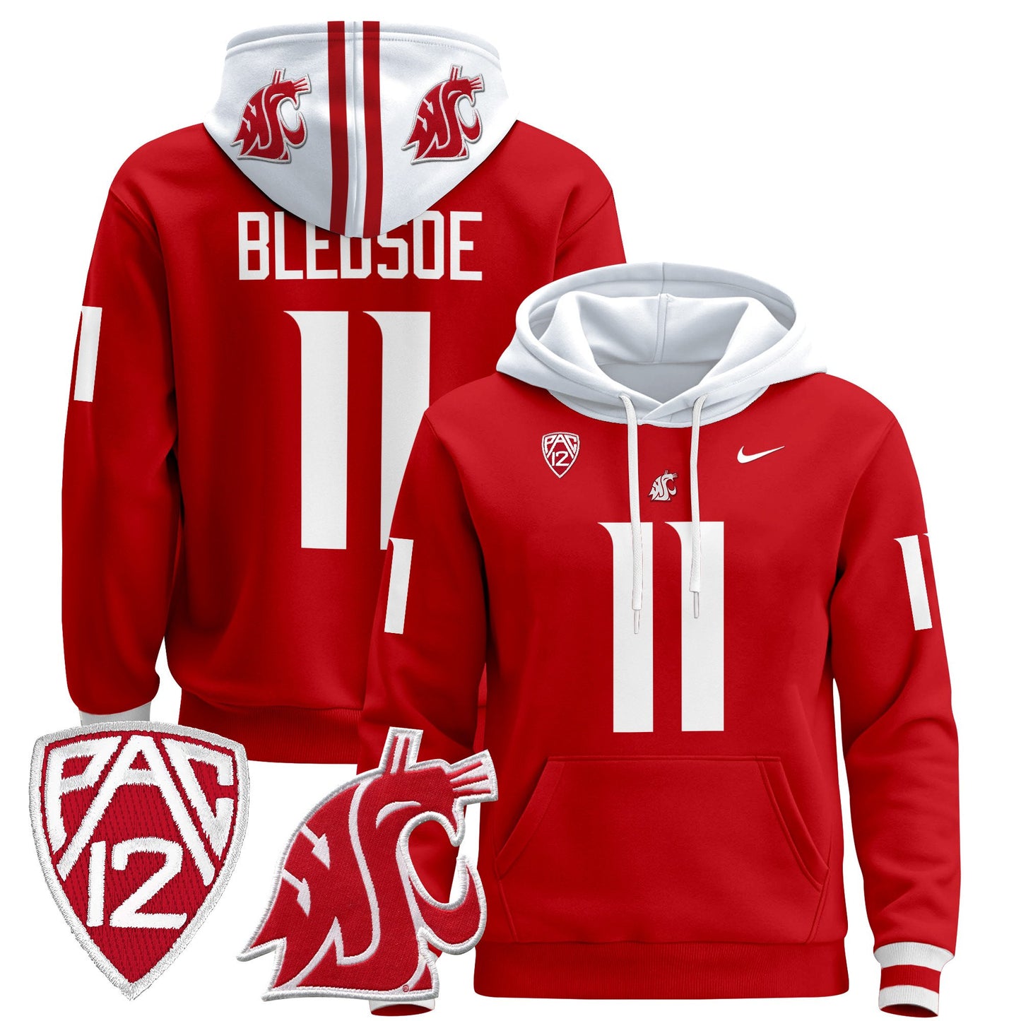 Men's Washington State Cougars 2024 Pullover Hoodie - All Stitched