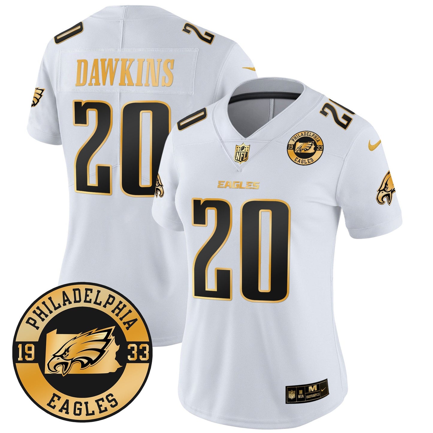 WoEagles 2024 Gold Vapor Limited Jersey - Est. 1933 Patch - All Stitched