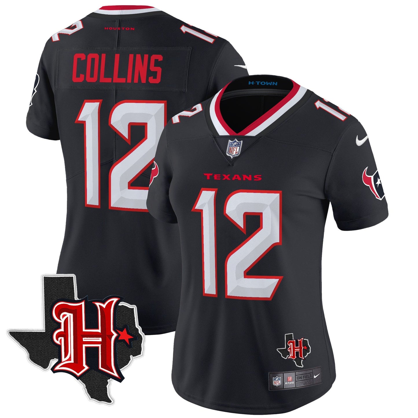 Women's HOU 2024 Texas Patch Vapor Limited Jersey V5 - All Stitched