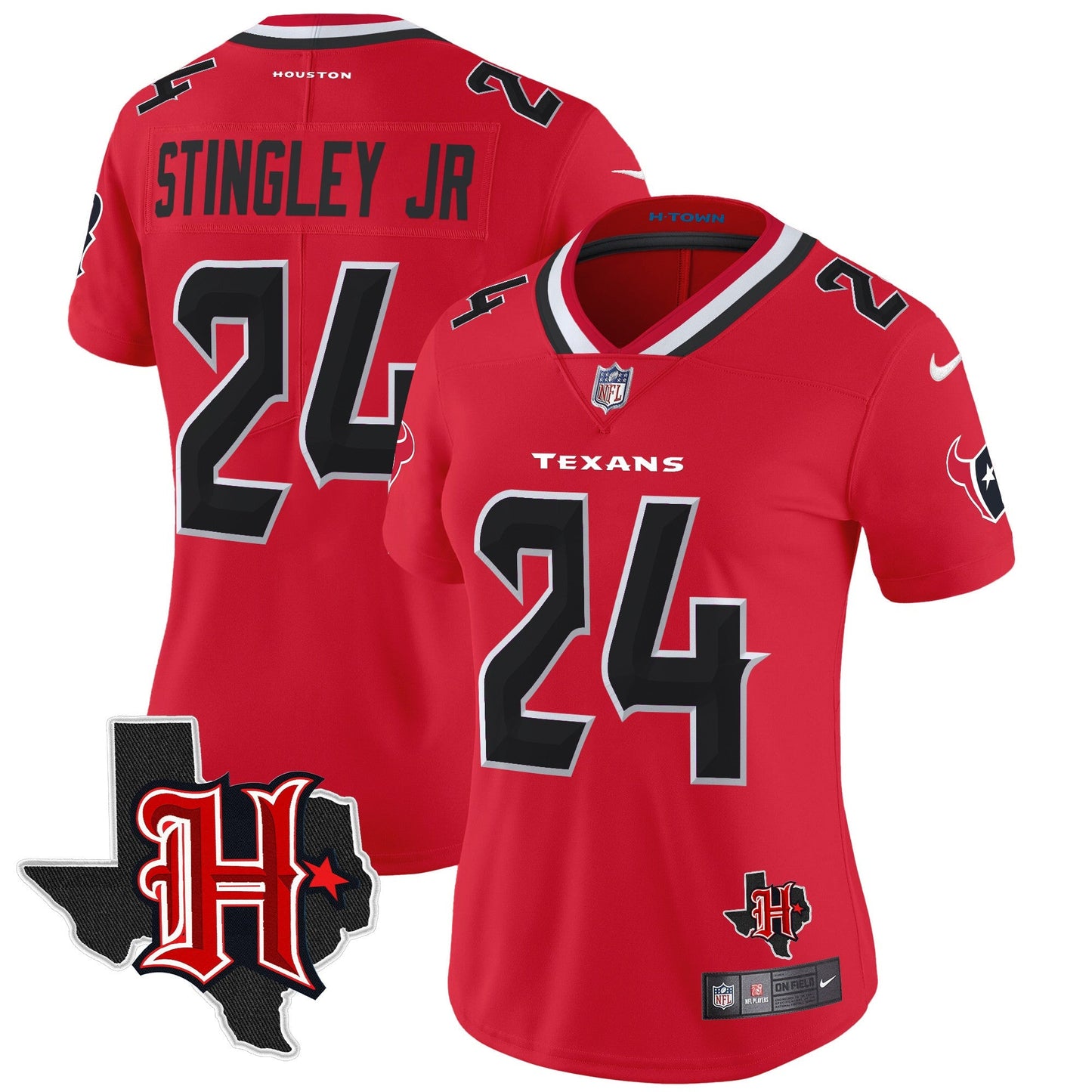 Women's HOU 2024 Texas Patch Vapor Limited Jersey V5 - All Stitched