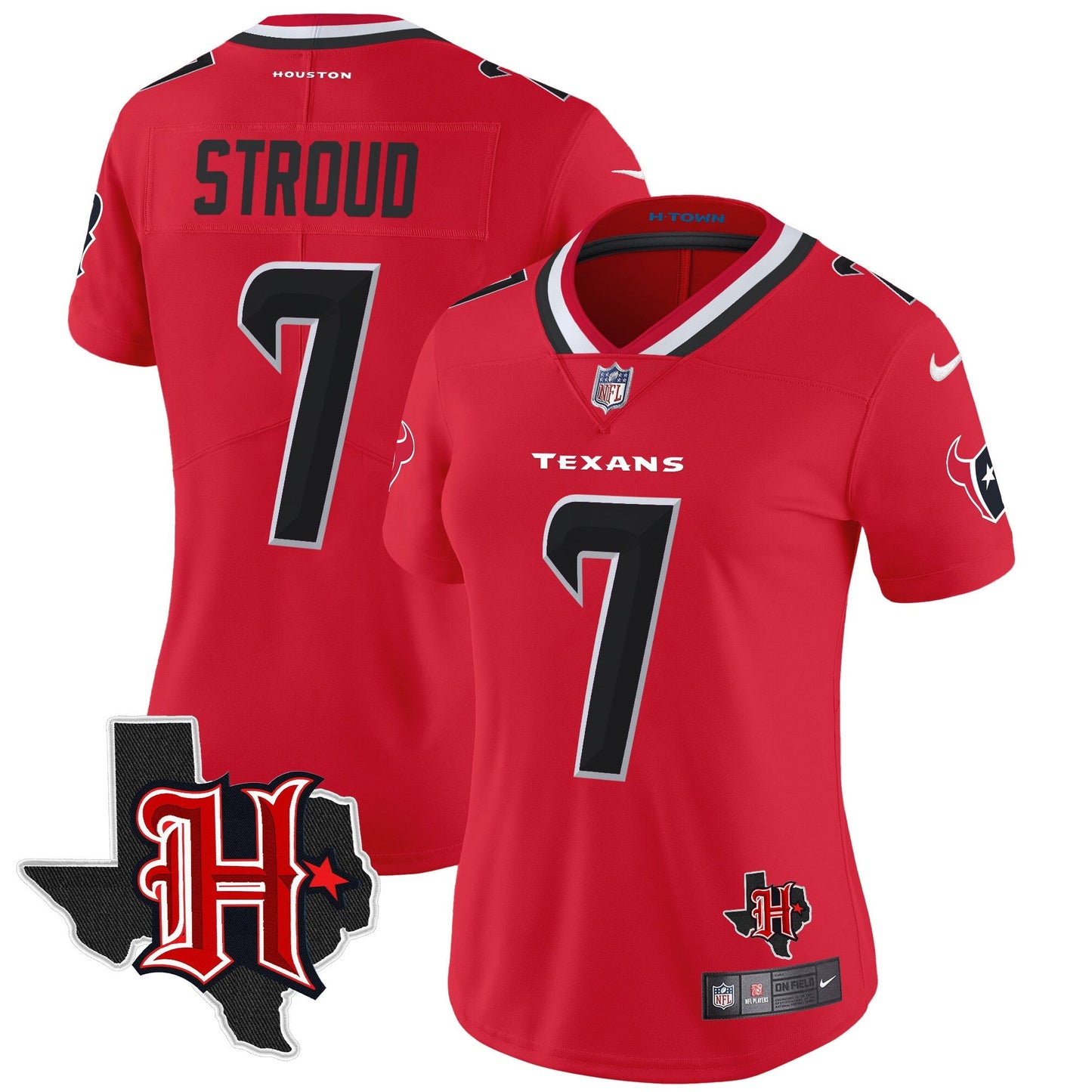 Women's HOU 2024 Texas Patch Vapor Limited Jersey V5 - All Stitched