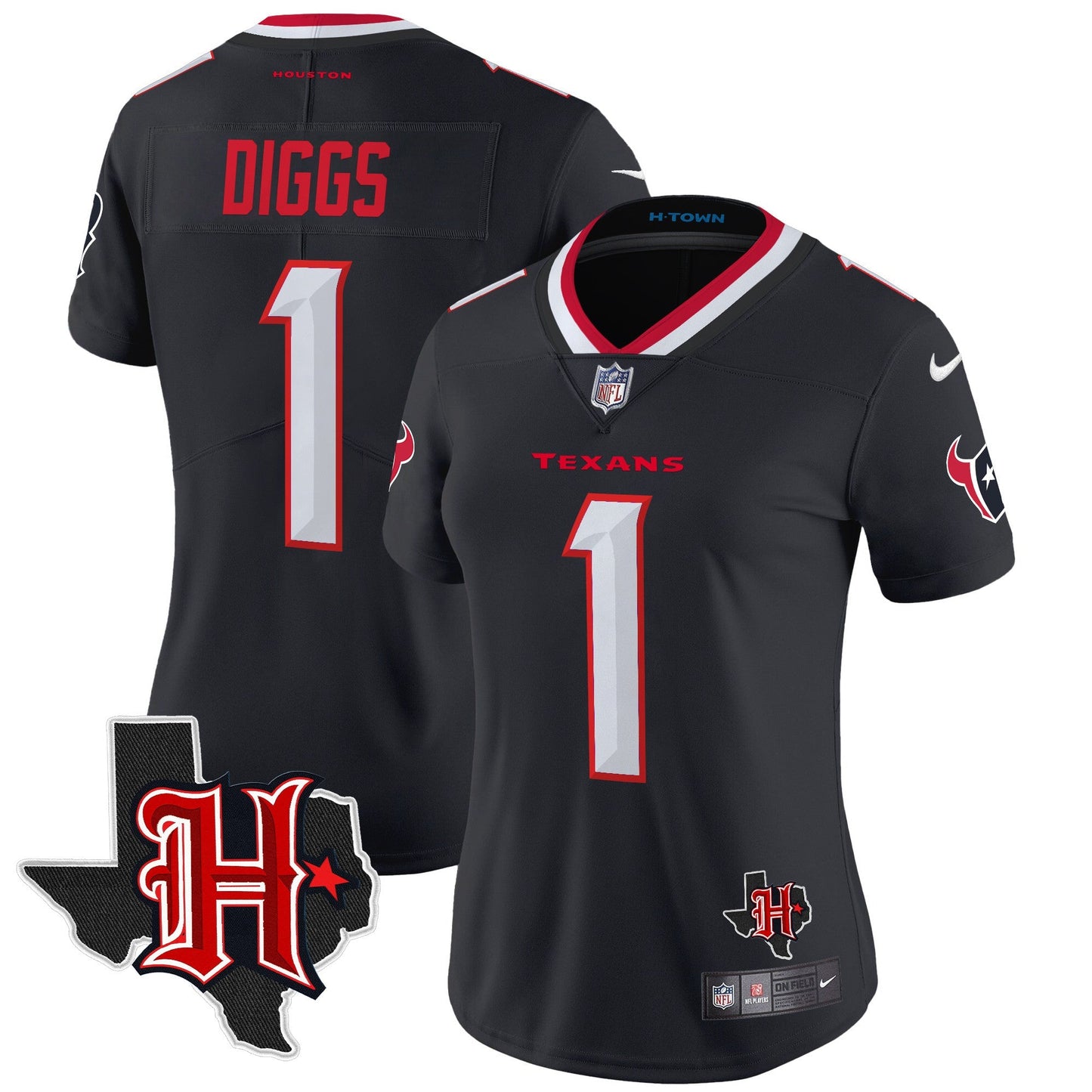 Women's HOU 2024 Texas Patch Vapor Limited Jersey V5 - All Stitched