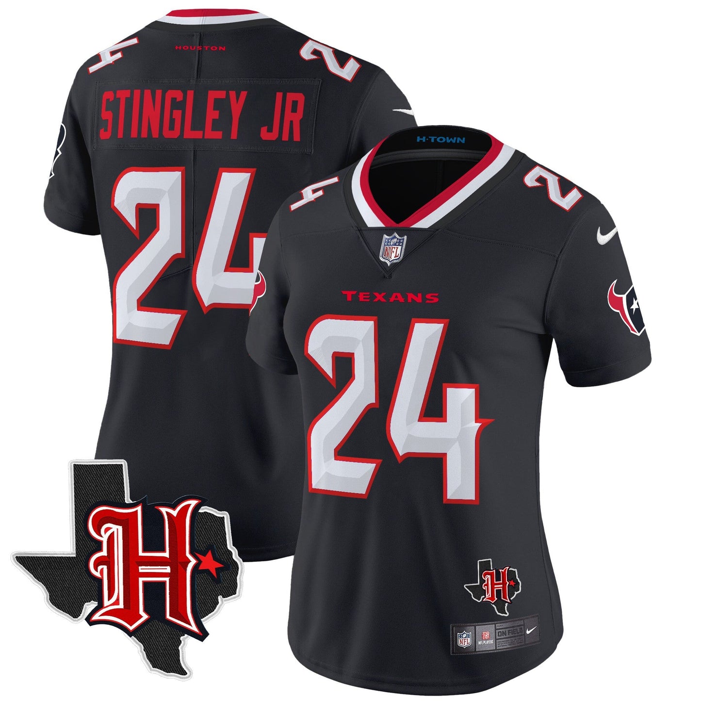 Women's HOU 2024 Texas Patch Vapor Limited Jersey V5 - All Stitched