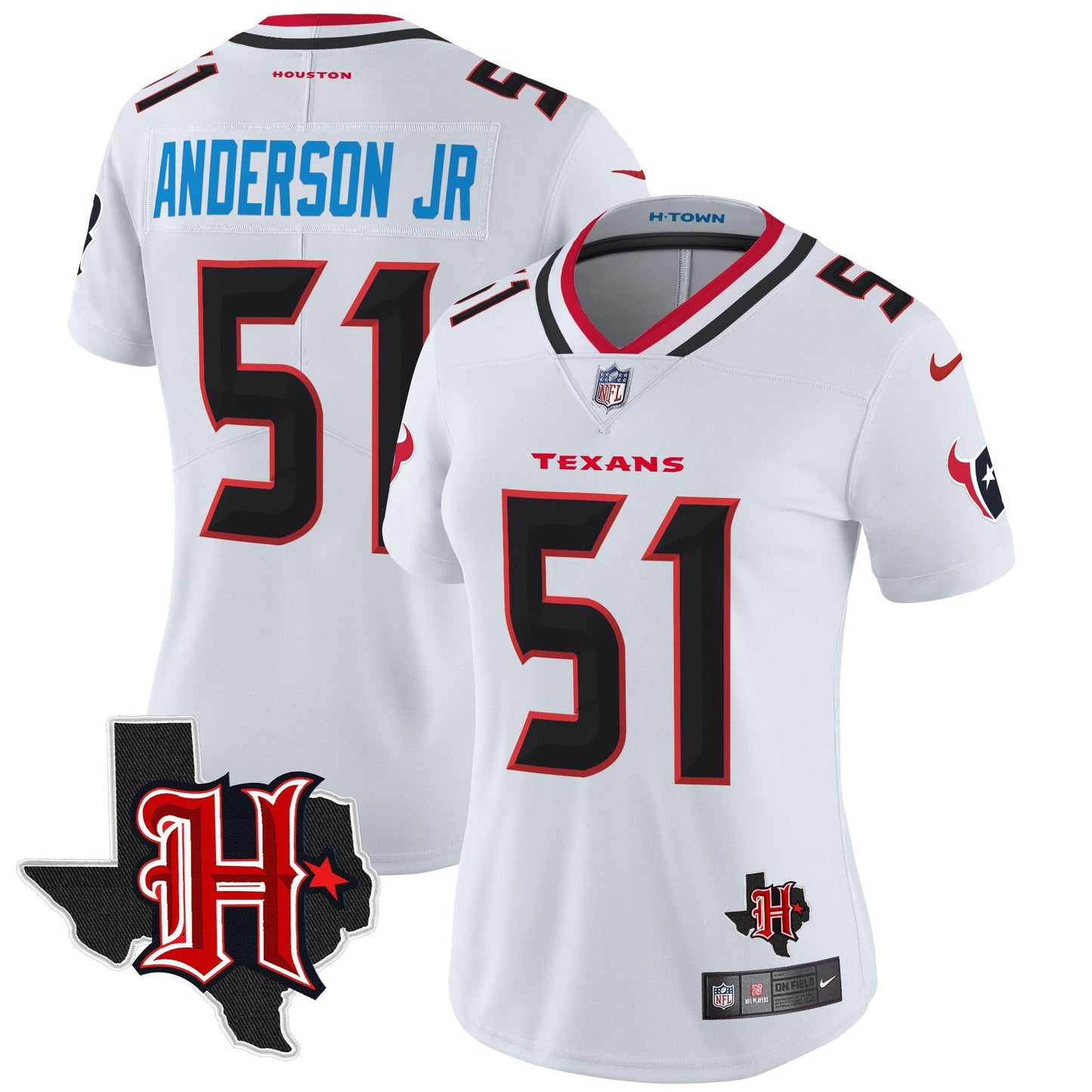 Women's HOU 2024 Texas Patch Vapor Limited Jersey V5 - All Stitched