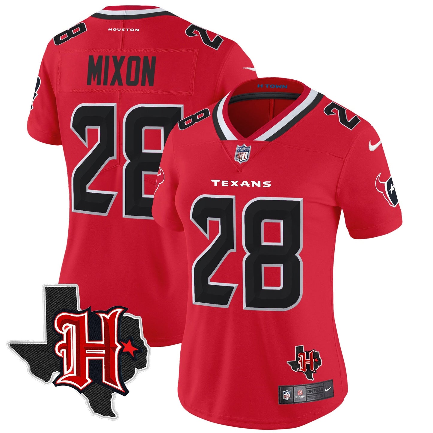 Women's HOU 2024 Texas Patch Vapor Limited Jersey V5 - All Stitched