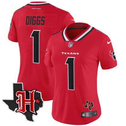 Women's HOU 2024 Texas Patch Vapor Limited Jersey V5 - All Stitched