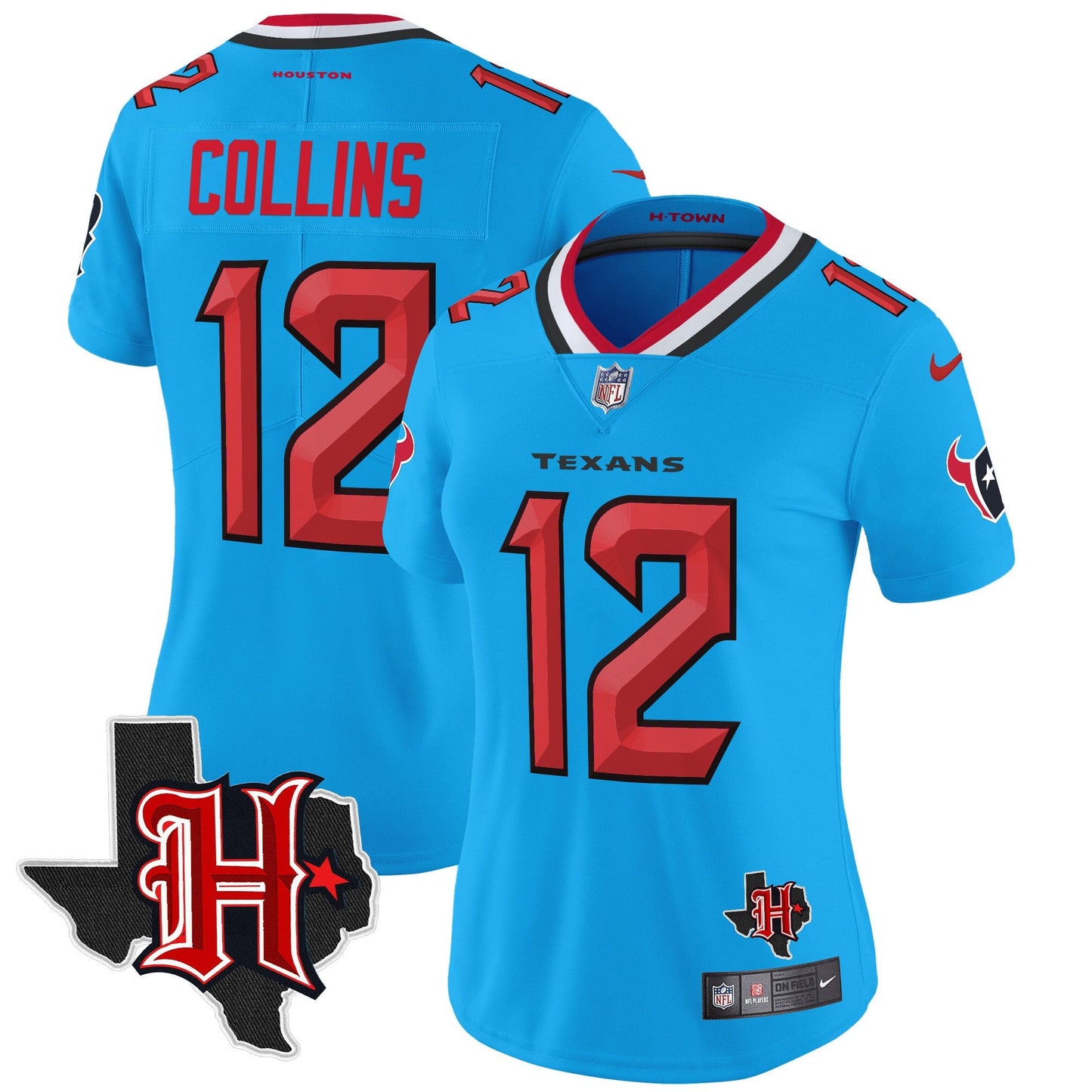 Women's HOU 2024 Texas Patch Vapor Limited Jersey V5 - All Stitched