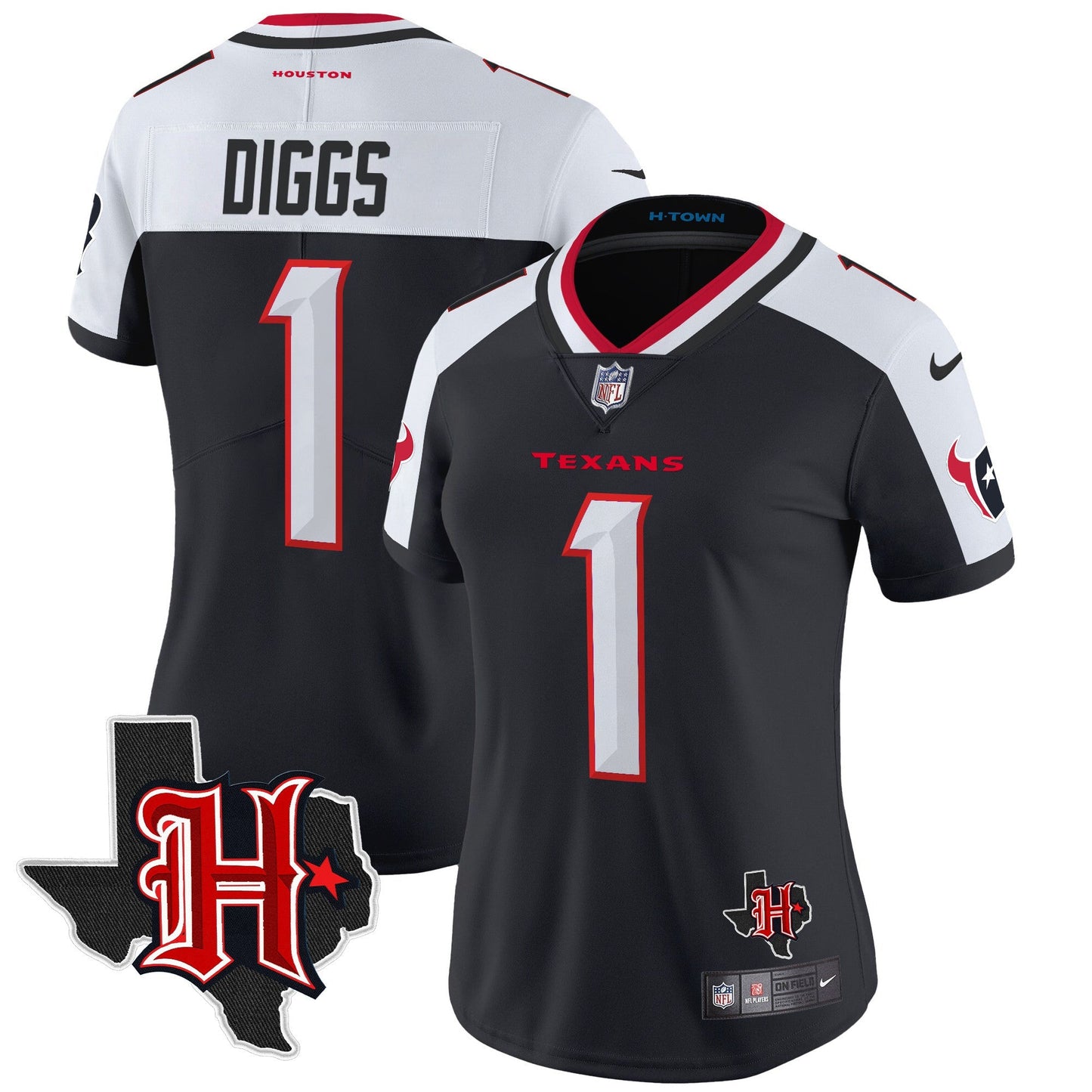 Women's HOU 2024 Texas Patch Vapor Limited Jersey V5 - All Stitched