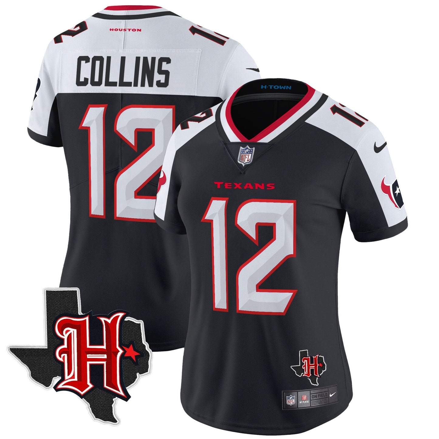 Women's HOU 2024 Texas Patch Vapor Limited Jersey V5 - All Stitched