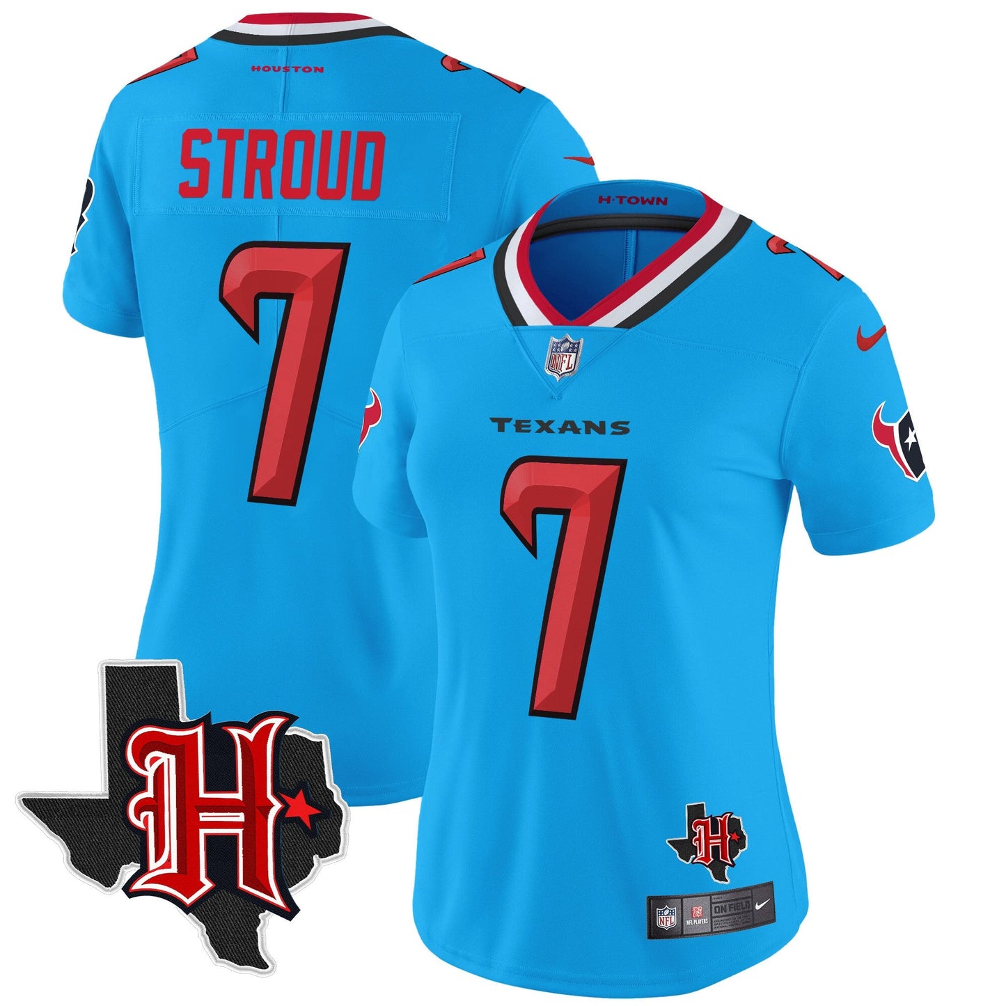 Women's HOU 2024 Texas Patch Vapor Limited Jersey V5 - All Stitched