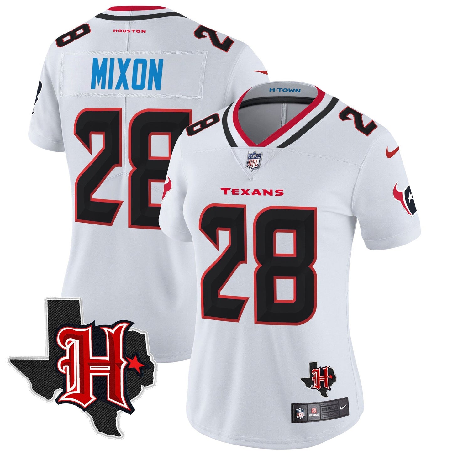 Women's HOU 2024 Texas Patch Vapor Limited Jersey V5 - All Stitched