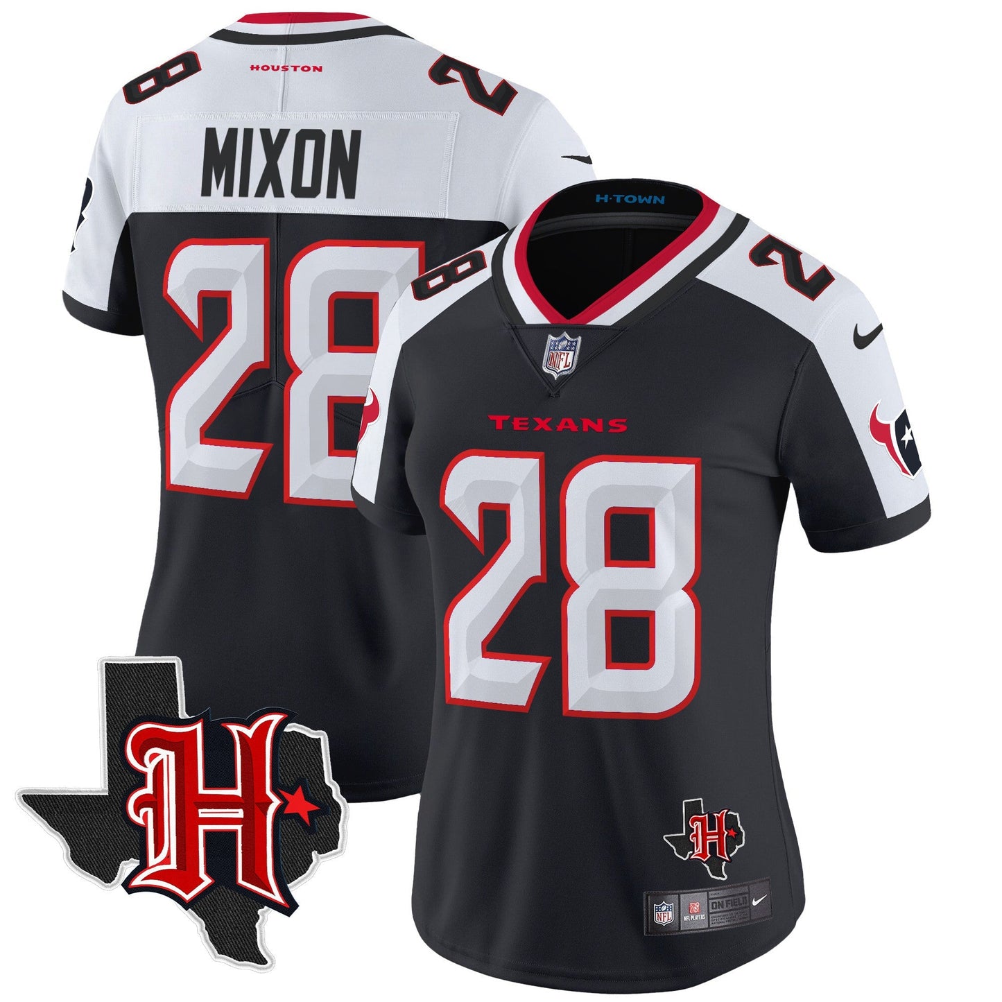 Women's HOU 2024 Texas Patch Vapor Limited Jersey V5 - All Stitched