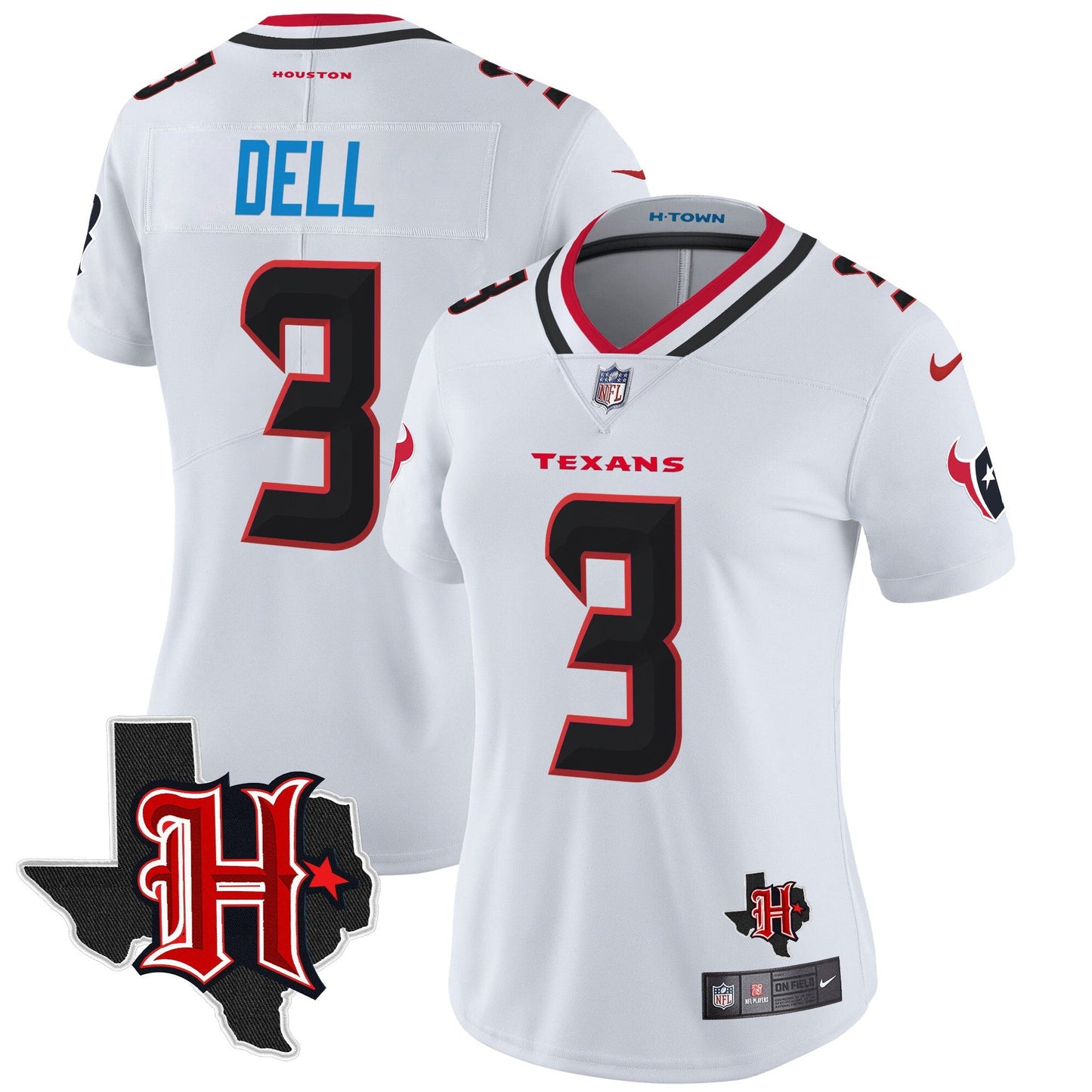 Women's HOU 2024 Texas Patch Vapor Limited Jersey V5 - All Stitched