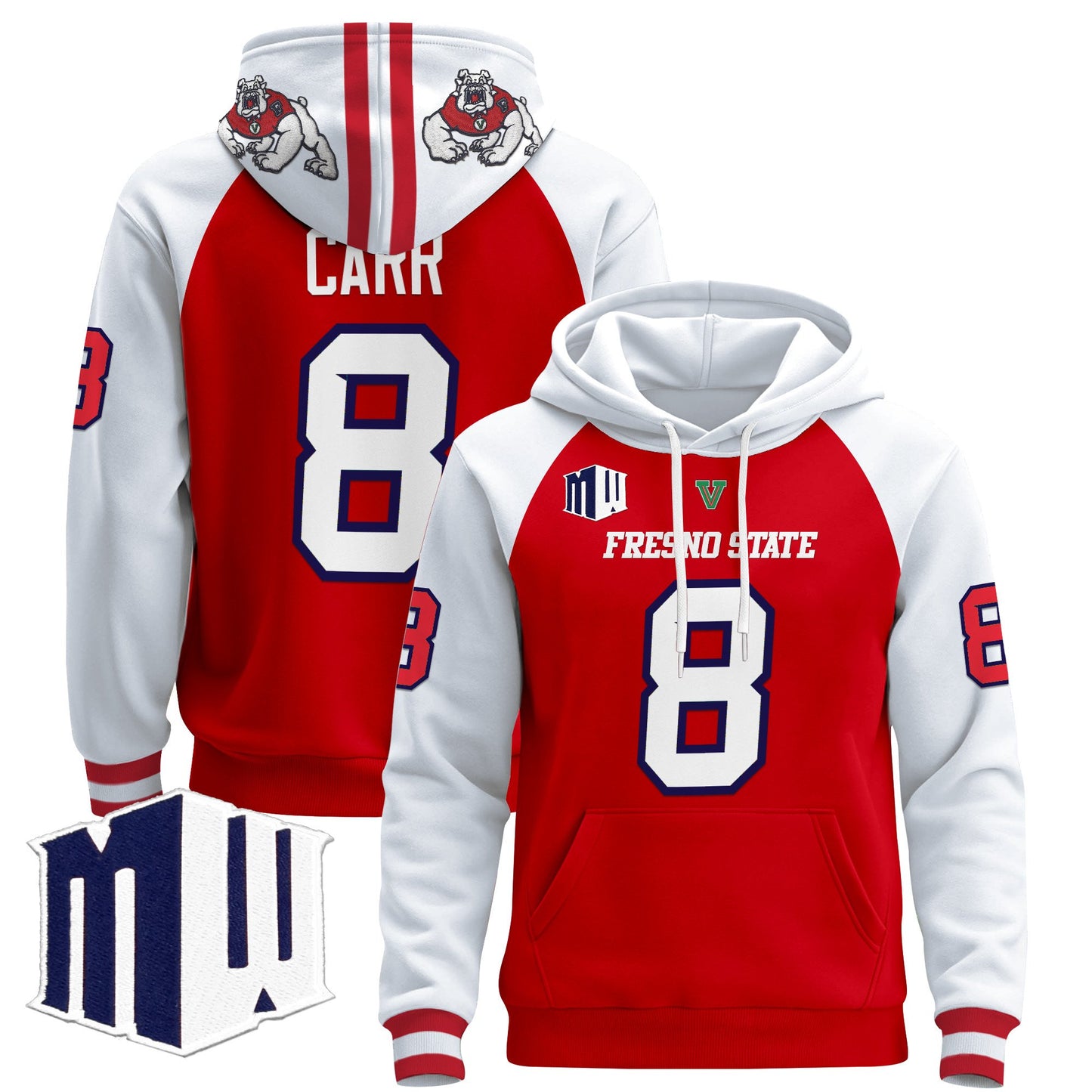 Men's Fresno State Bulldogs 2024 Pullover Hoodie - All Stitched