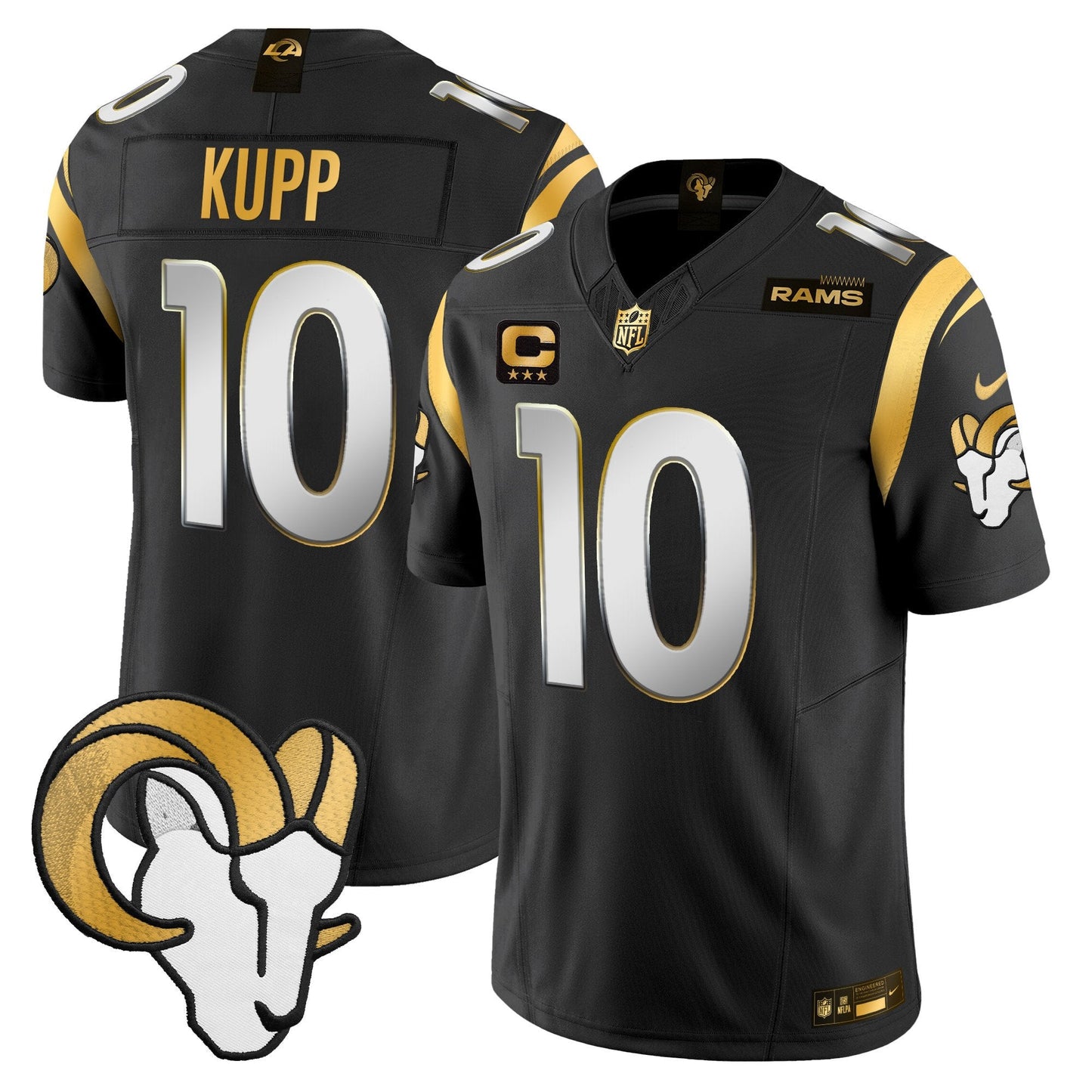 Los Angeles Rams 2024 Gold Vapor Limited Jersey - All Stitched
