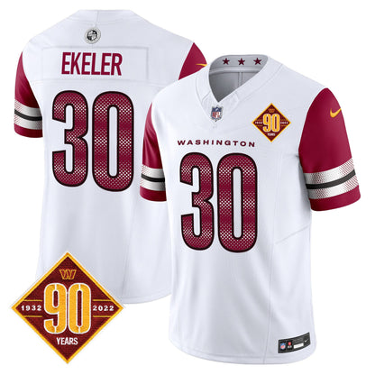 Men's Washington Commanders 90th Anniversary Vapor Limited Jersey V4 - All Stitched