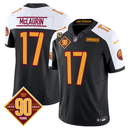 Men's Washington Commanders 90th Anniversary Vapor Limited Jersey V4 - All Stitched