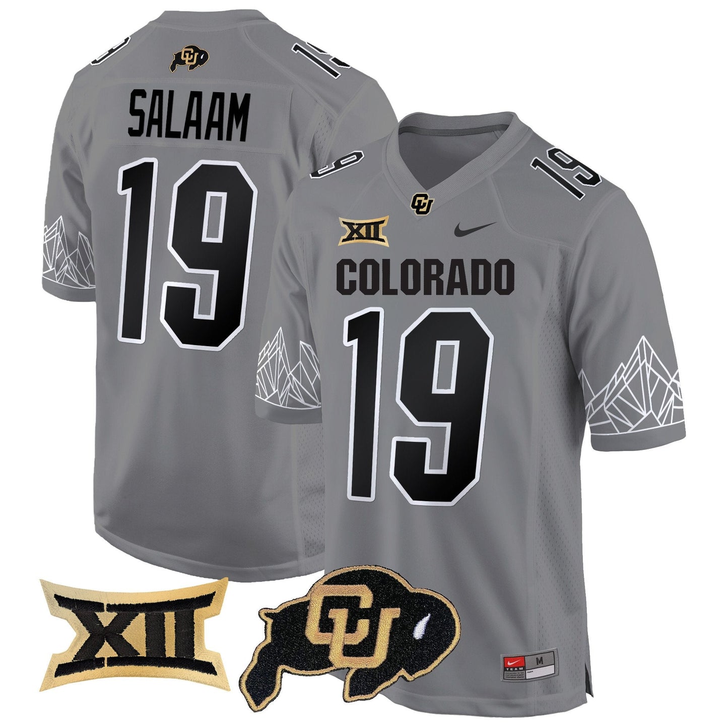 CU Big 12 XII Patch Game Jersey - All Stitched
