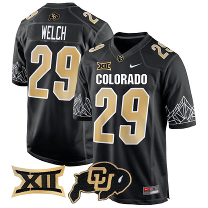 CU Big 12 XII Patch Game Jersey - All Stitched