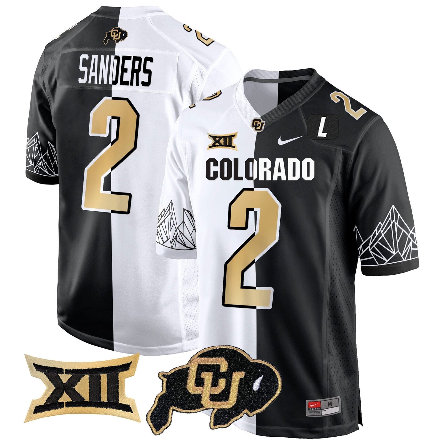 CU Big 12 XII Patch Game Jersey - All Stitched