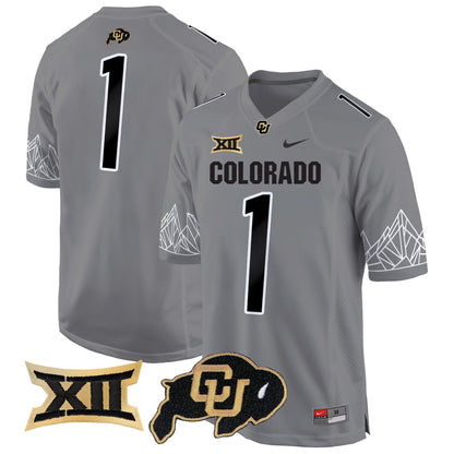 CU Big 12 XII Patch Game Jersey - All Stitched