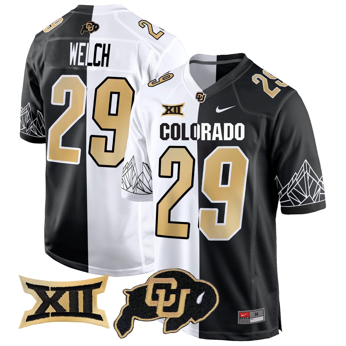 CU Big 12 XII Patch Game Jersey - All Stitched