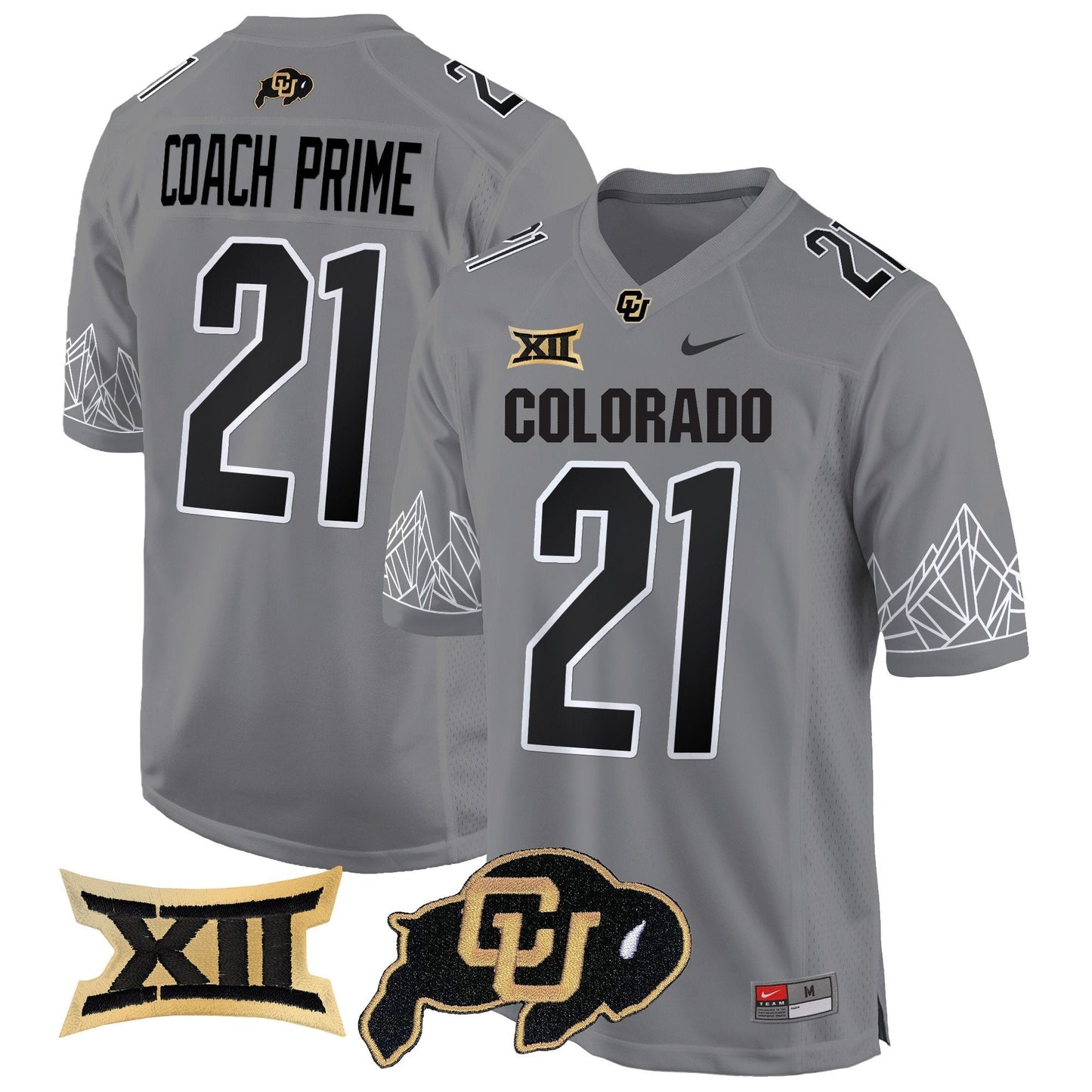 CU Big 12 XII Patch Game Jersey - All Stitched
