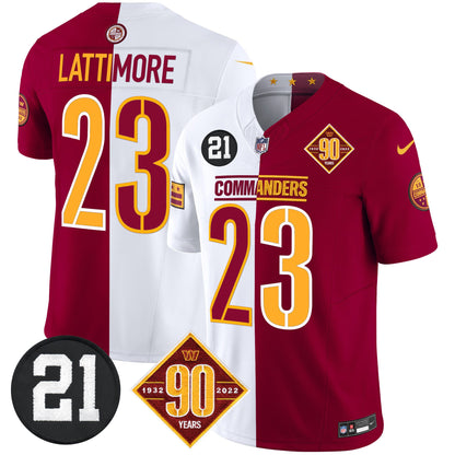 Men's Washington Commanders 90th & Sean Taylor Patch Vapor Limited Jersey - All Stitched