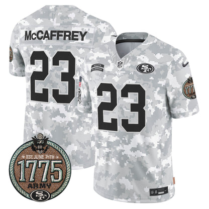 49ers 2024 Salute to Service Establishment Year Patch Vapor Limited Jersey - All Stitched