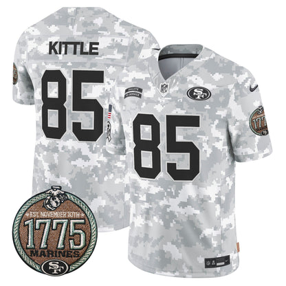 49ers 2024 Salute to Service Establishment Year Patch Vapor Limited Jersey - All Stitched