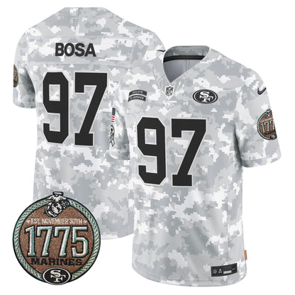 49ers 2024 Salute to Service Establishment Year Patch Vapor Limited Jersey - All Stitched