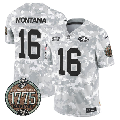 49ers 2024 Salute to Service Establishment Year Patch Vapor Limited Jersey - All Stitched