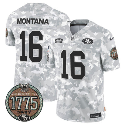 49ers 2024 Salute to Service Establishment Year Patch Vapor Limited Jersey - All Stitched