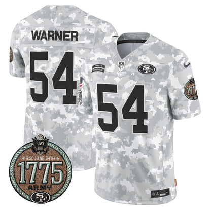 49ers 2024 Salute to Service Establishment Year Patch Vapor Limited Jersey - All Stitched