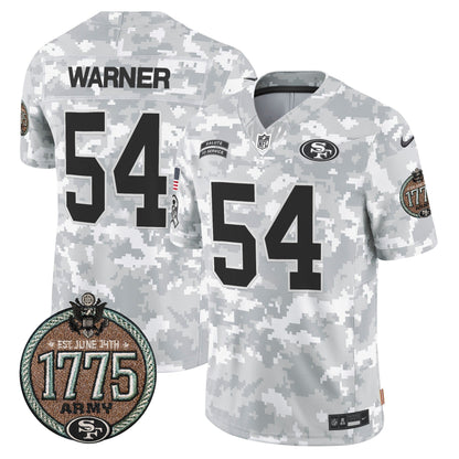 49ers 2024 Salute to Service Establishment Year Patch Vapor Limited Jersey - All Stitched