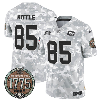 49ers 2024 Salute to Service Establishment Year Patch Vapor Limited Jersey - All Stitched