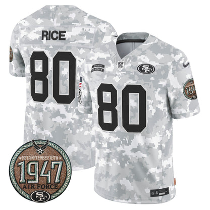 49ers 2024 Salute to Service Establishment Year Patch Vapor Limited Jersey - All Stitched