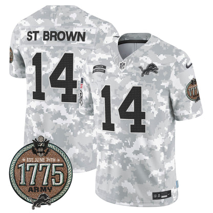 DET 2024 Salute to Service Establishment Year Patch Vapor Limited Jersey - All Stitched