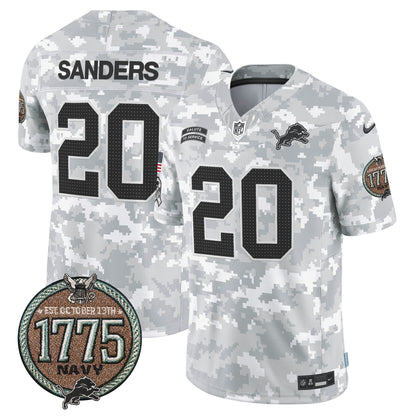 DET 2024 Salute to Service Establishment Year Patch Vapor Limited Jersey - All Stitched