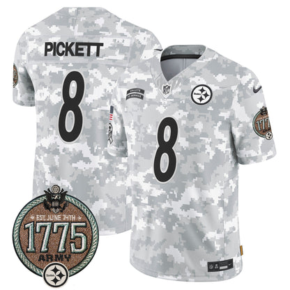 Steelers 2024 Salute to Service Establishment Year Patch Vapor Limited Jersey - All Stitched