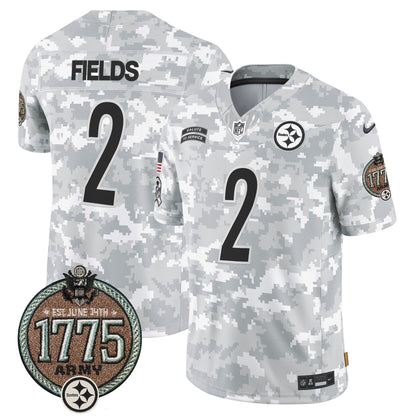 Steelers 2024 Salute to Service Establishment Year Patch Vapor Limited Jersey - All Stitched
