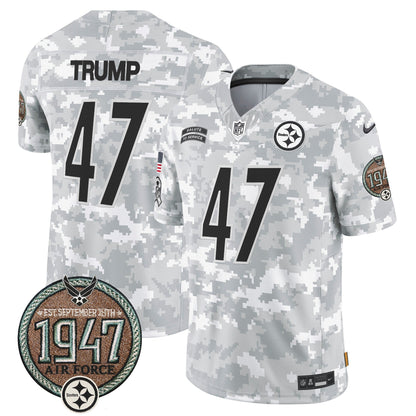 Steelers 2024 Salute to Service Establishment Year Patch Vapor Limited Jersey - All Stitched