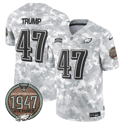 Eagles 2024 Salute to Service Establishment Year Patch Vapor Limited Jersey - All Stitched