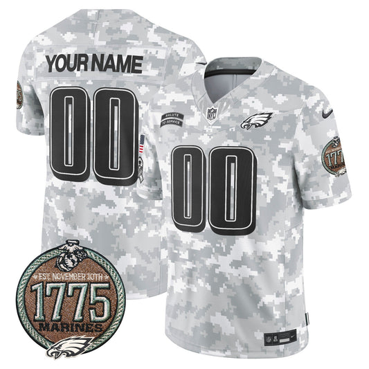 Eagles 2024 Salute to Service Establishment Year Patch Vapor Limited Custom Jersey - All Stitched