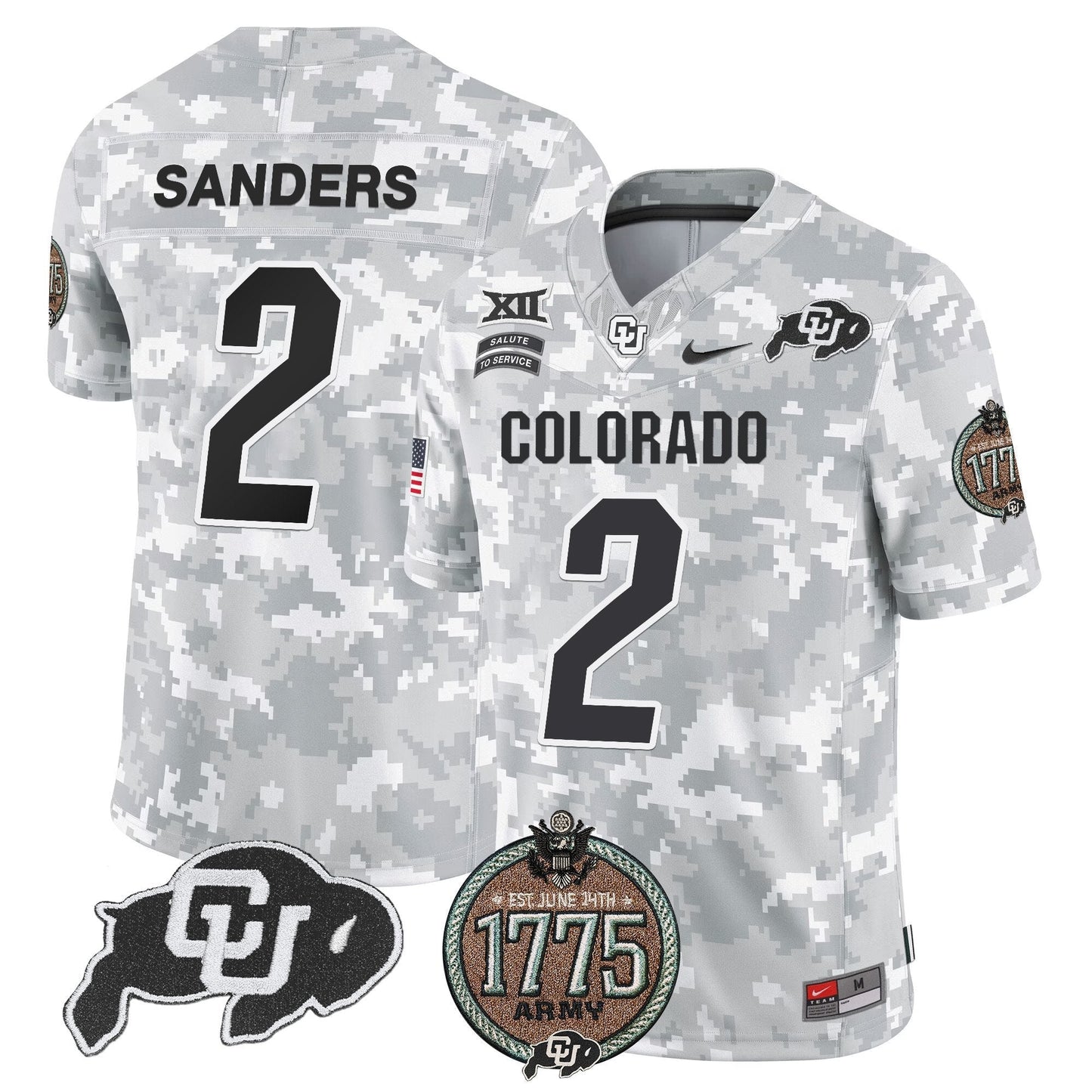 Buffaloes 2024 Salute to Service Establishment Year Patch Vapor Limited Jersey - All Stitched