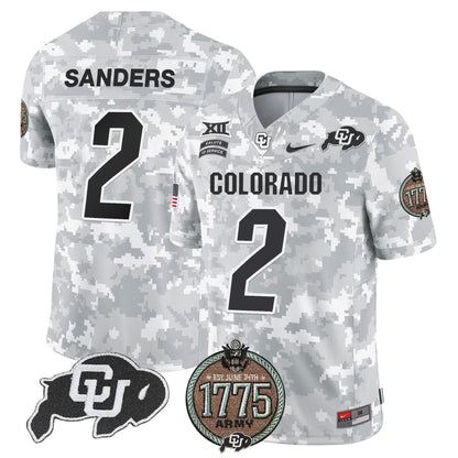 Buffaloes 2024 Salute to Service Establishment Year Patch Vapor Limited Jersey - All Stitched