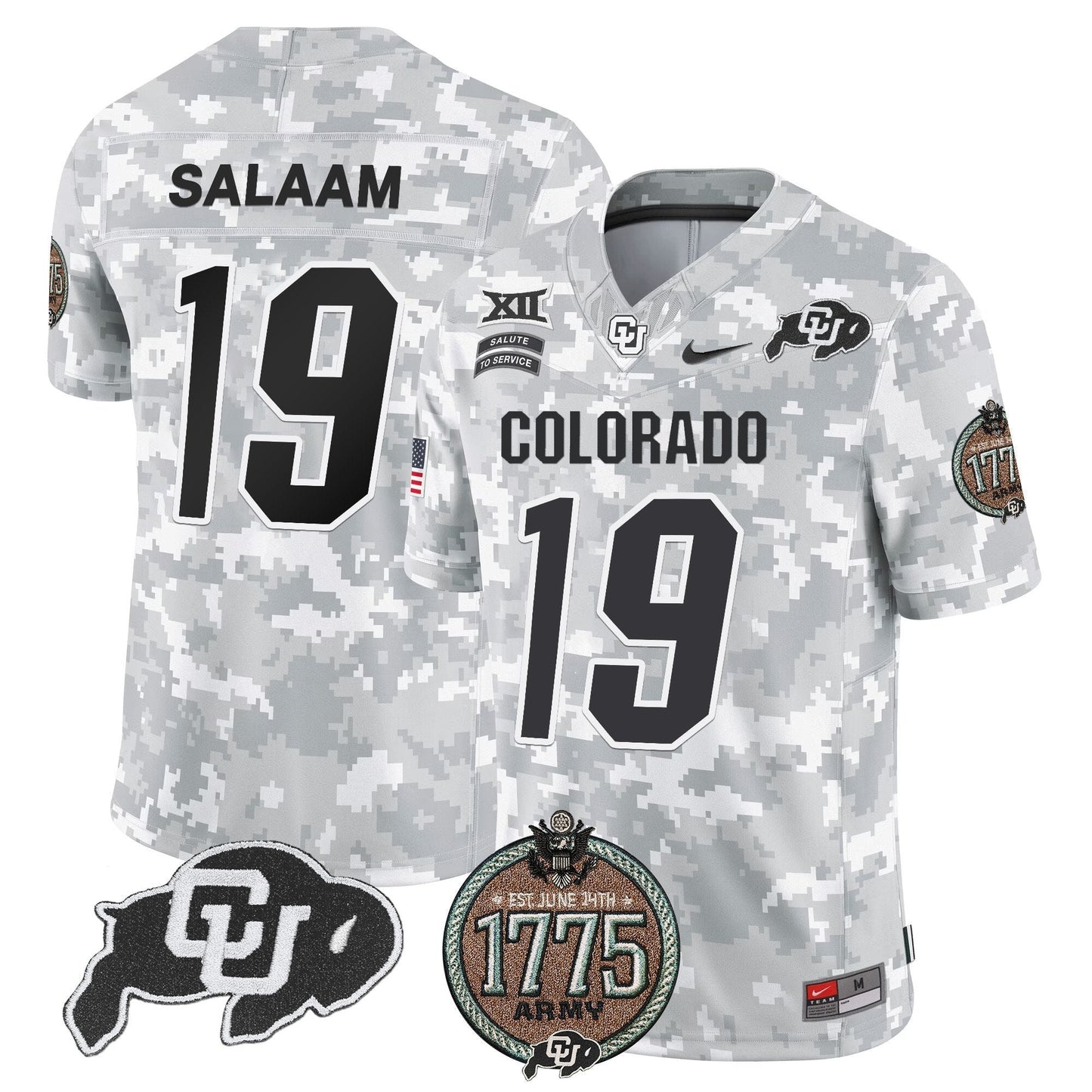 Buffaloes 2024 Salute to Service Establishment Year Patch Vapor Limited Jersey - All Stitched