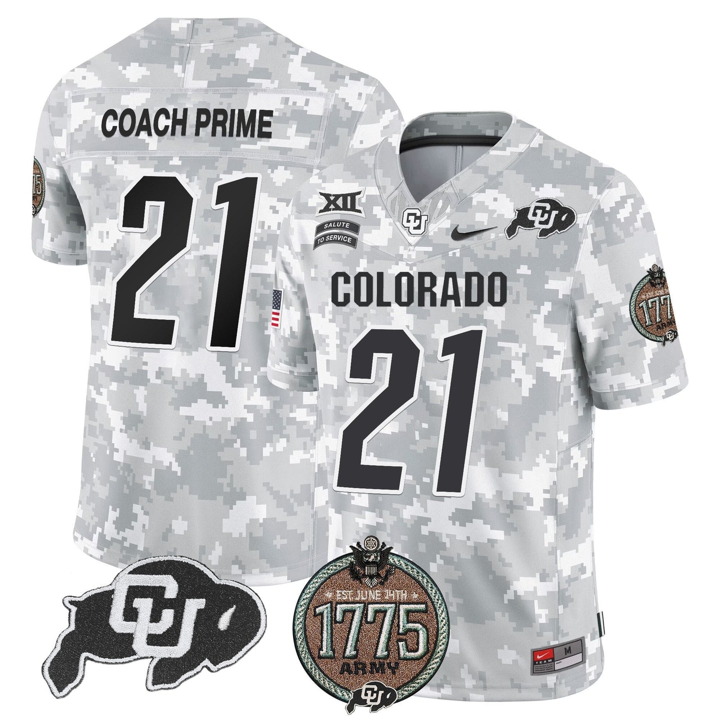 Buffaloes 2024 Salute to Service Establishment Year Patch Vapor Limited Jersey - All Stitched