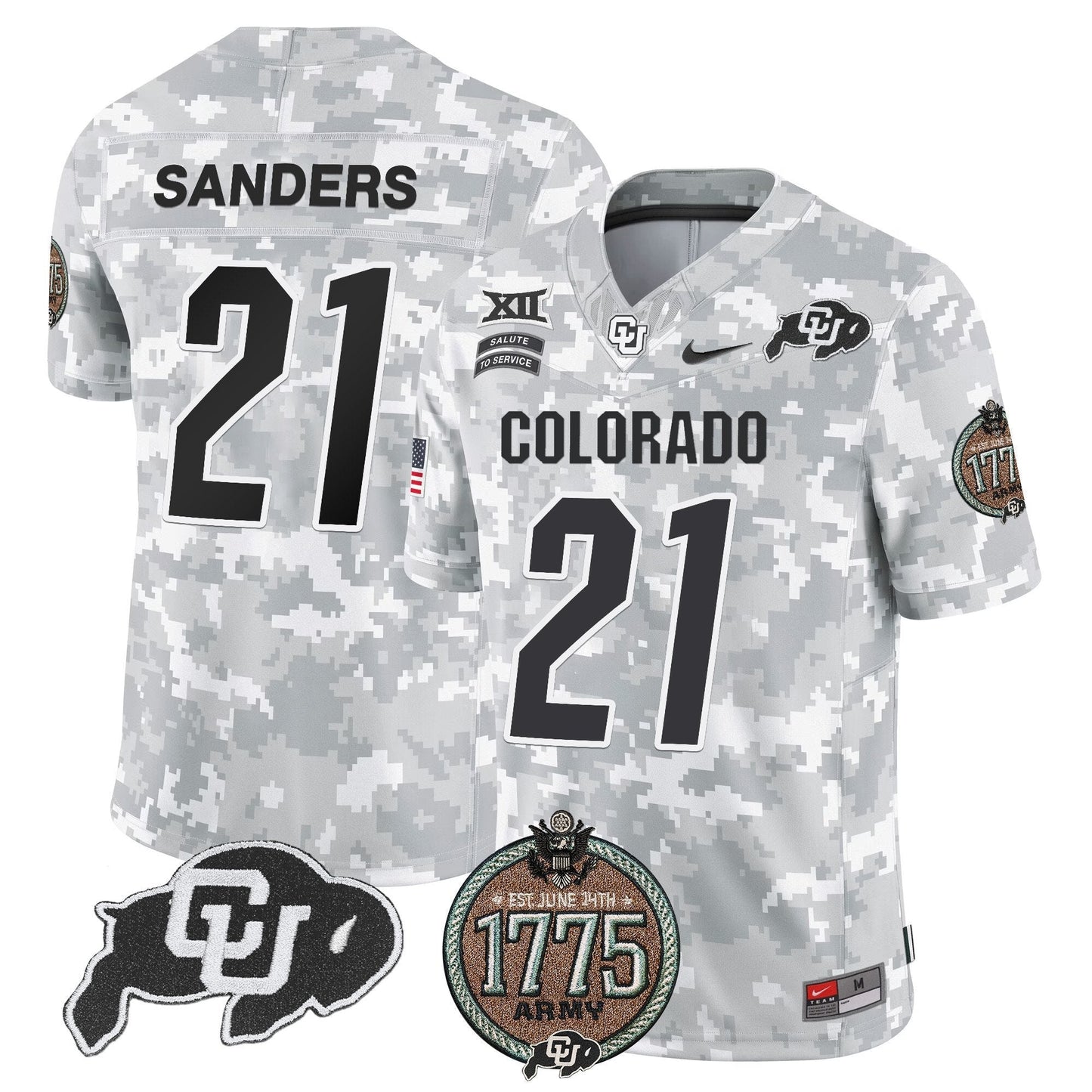 Buffaloes 2024 Salute to Service Establishment Year Patch Vapor Limited Jersey - All Stitched